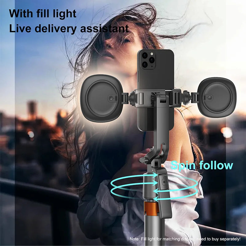 AI Face Tracking Tripod Intelligent Smart Selfie Stick Foldable Phone Holder Stabilizer Bluetooth Remote for iphone Android