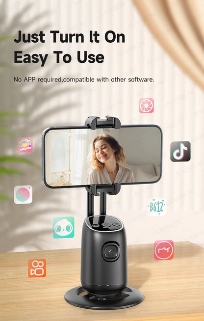 360°Rotating P05 AI Face Tracking Desktop Gimbal Stabilizer Intelligent Follow Shoot Gesture Control Cellphone Holder for iPhone