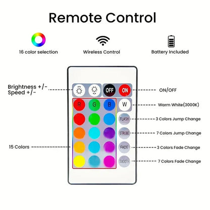 Smart Led Strip Lights With Remote Control With-remote Rgb Light Bar Lamp Sync With-music Atmosphere Decoration Desktop For-room